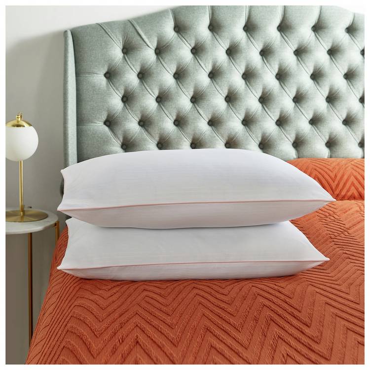 Cosmo Living Hollowfibre Washable Medium Soft Pillow- 2 Pack 0