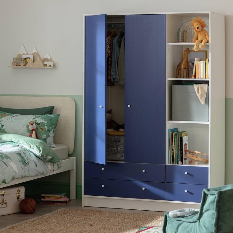 Argos Home Kids Malibu 2 Door 4 Drawer Wardrobe - Blue 0