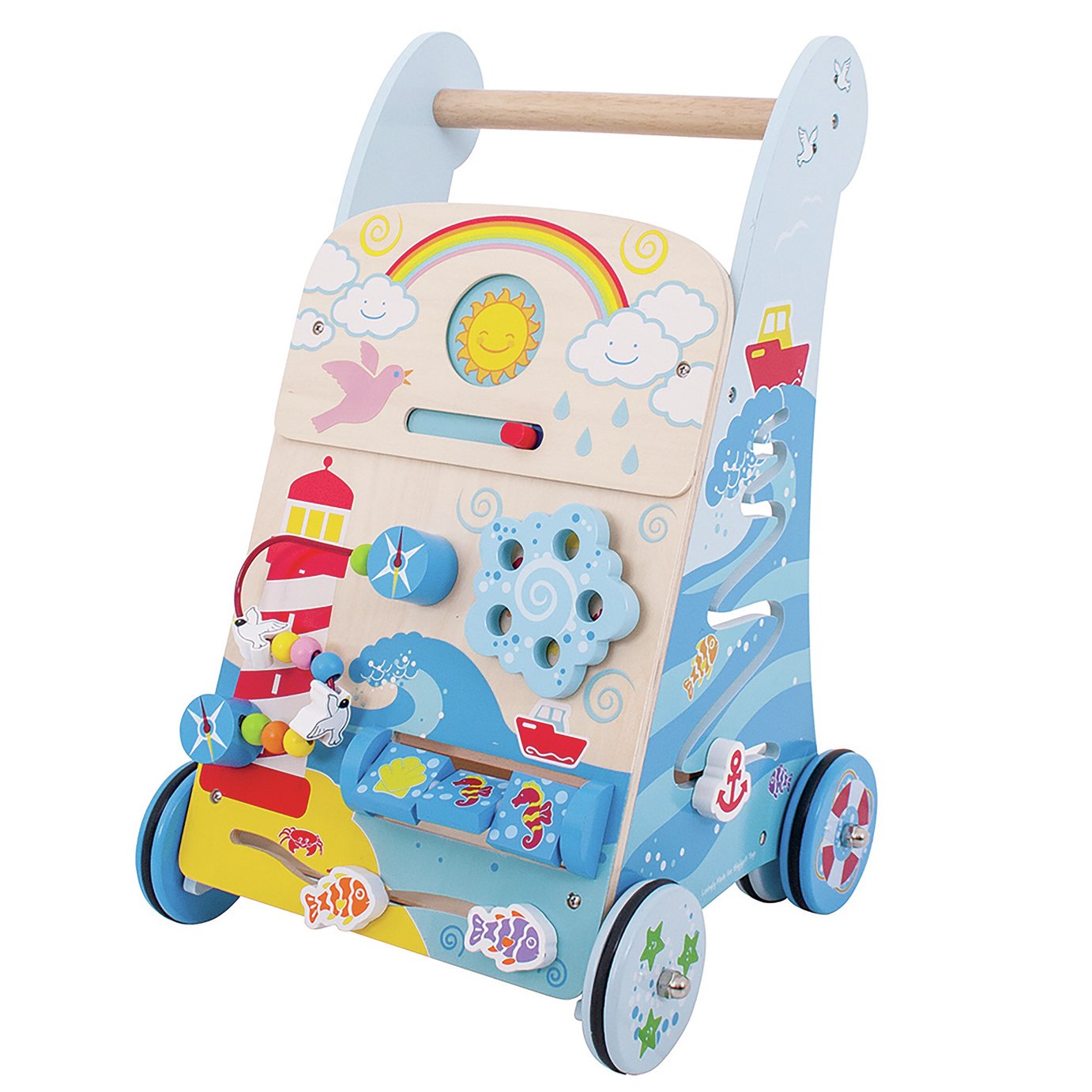 wooden baby walker argos