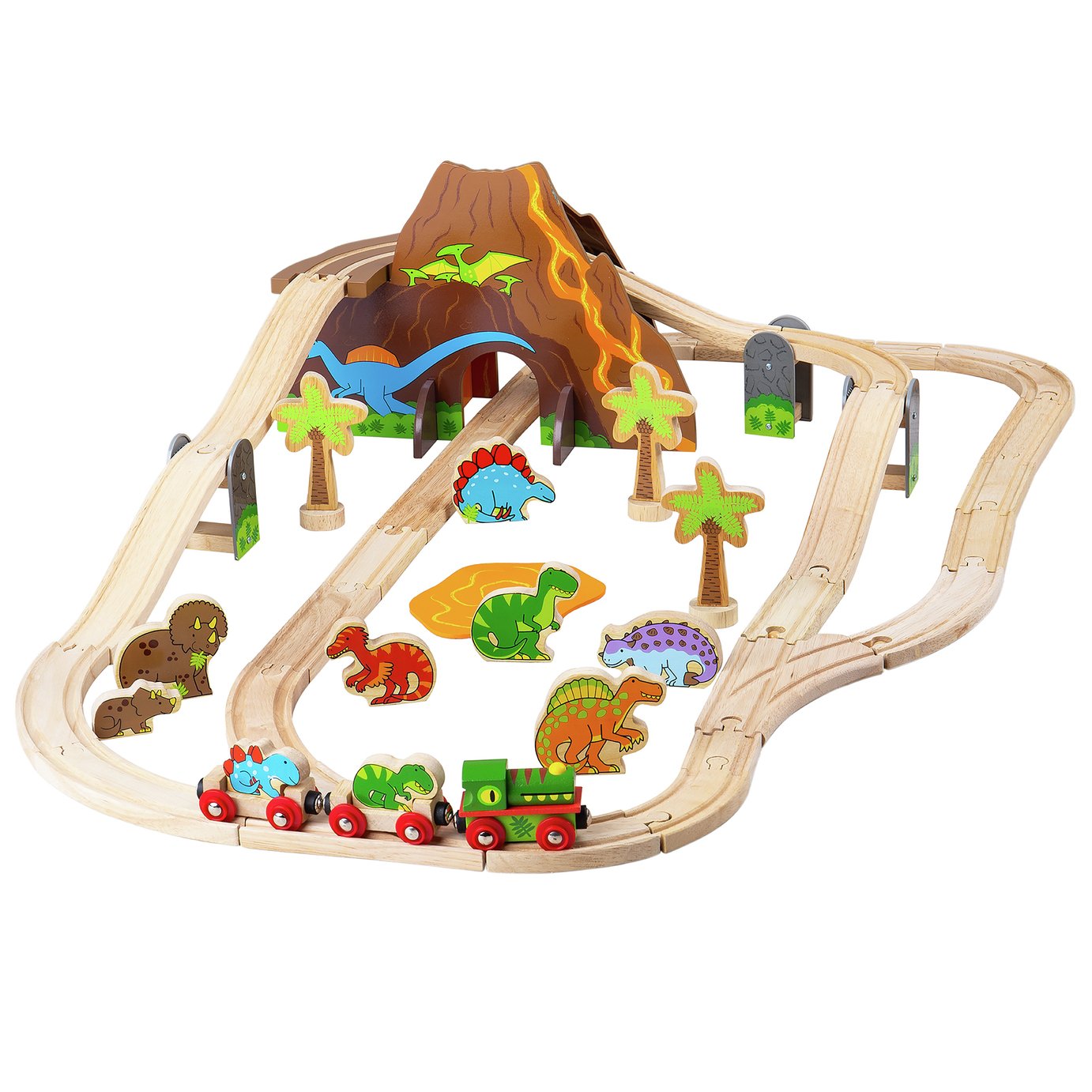 argos wooden train table