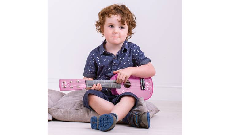 23 Inch Pink Acoustic Toy Guitar - Buy Tildo Pink Wooden Guitar Musical Toys And Instruments Argos