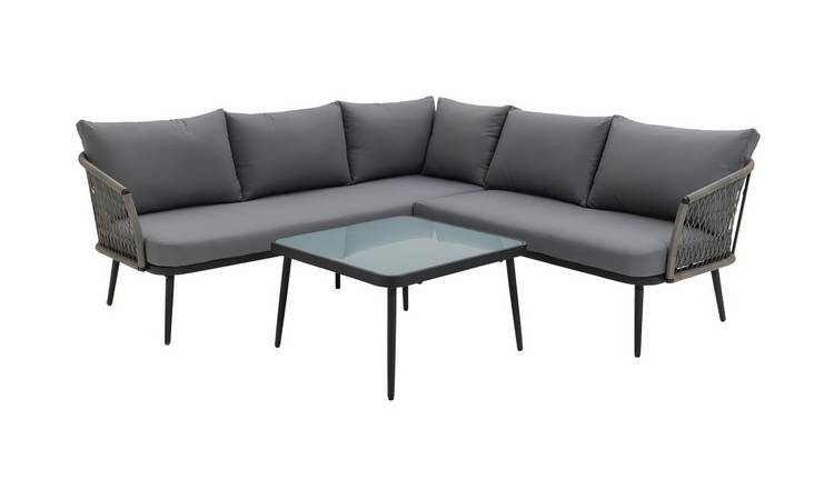 Argos grey store corner sofa