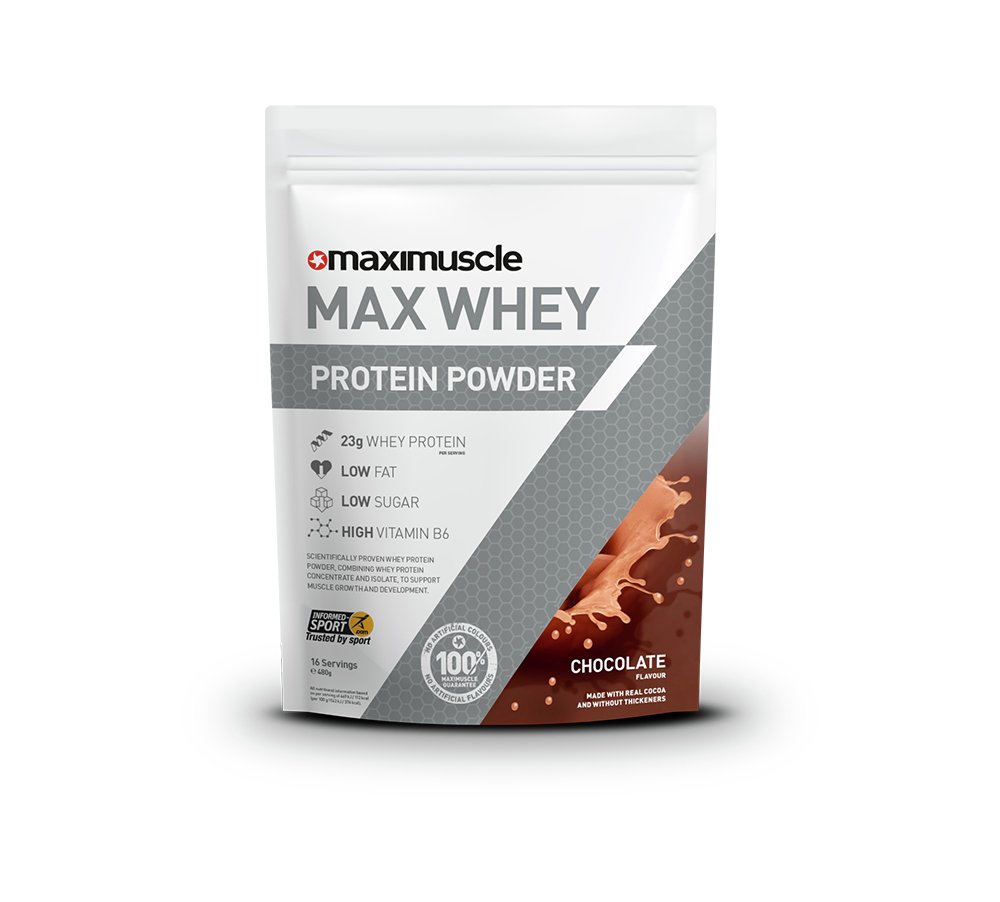 Maximuscle Chocolate Whey Protein Powder - 480g