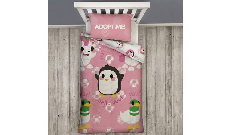 Adopt Me Game Pink Kids Bedding Set - Single