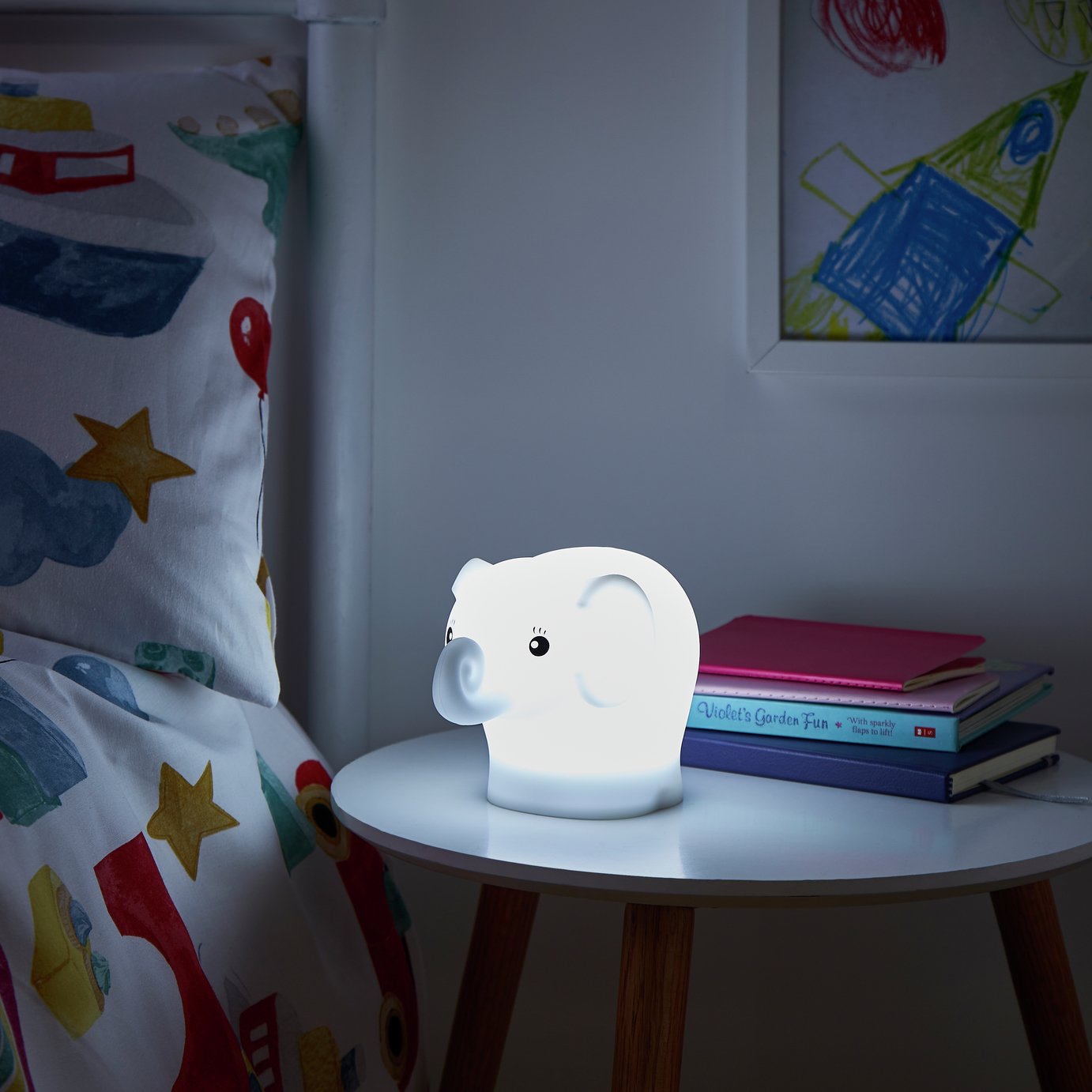 Glow Elephant Silicone LED Colour Changing Kids Nightlight