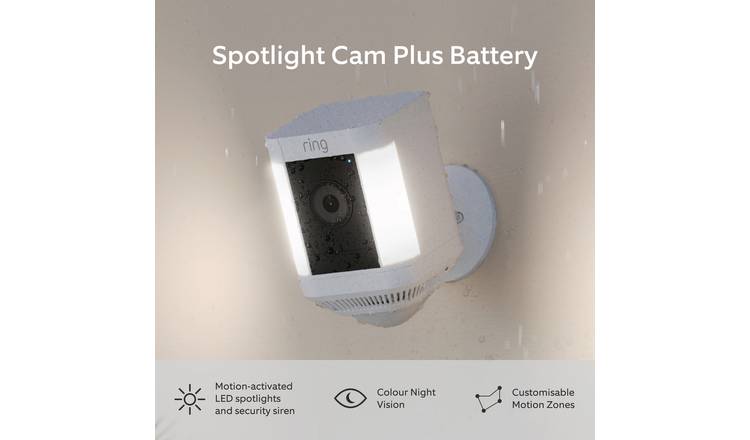 Ring Spotlight Cam Plus Battery, Outdoor Home Security Camera