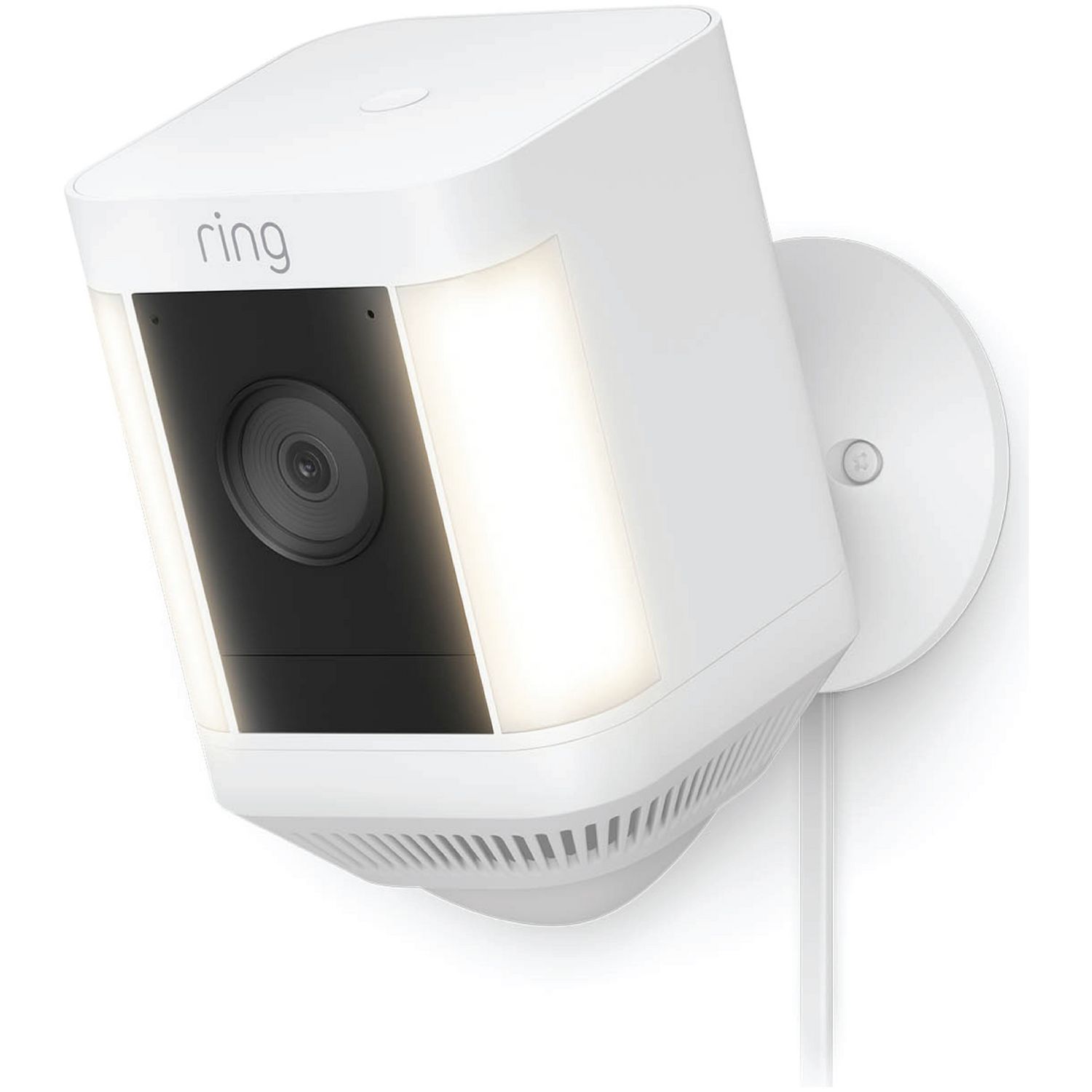 Ring Spotlight Cam Plus Plug In White Outdoor Security Camera