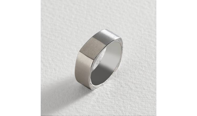 Mens square store wedding rings