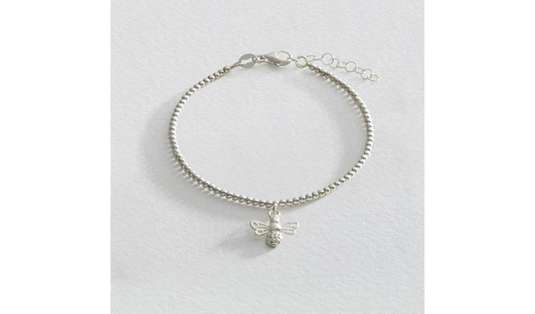 Silver bead bracelet deals argos