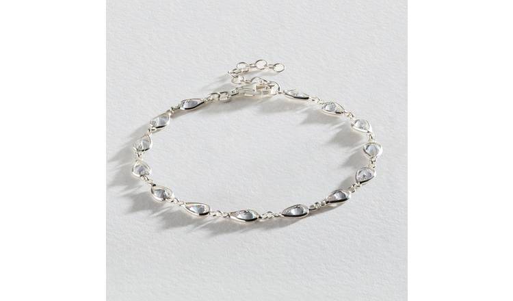 Sterling silver cubic hot sale zirconia bracelets