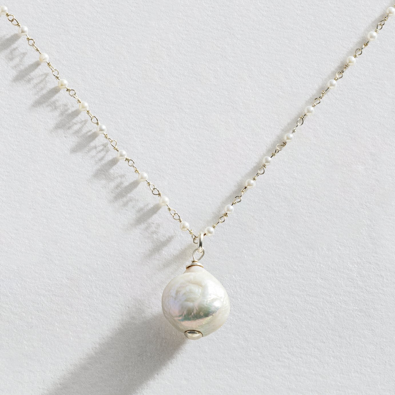Revere Sterling Silver Baroque Freshwater Pearl Necklace