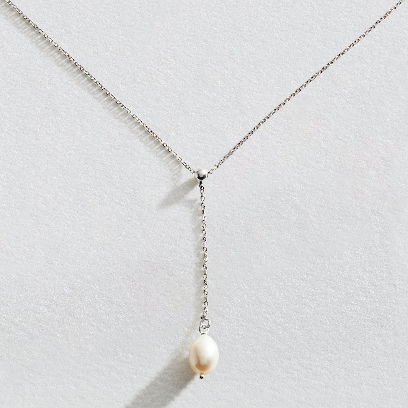 Revere Sterling Silver Freshwater Pearl Charm Necklace