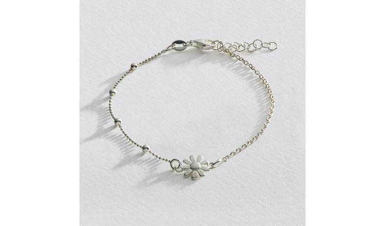 Sterling silver 2025 daisy bracelet