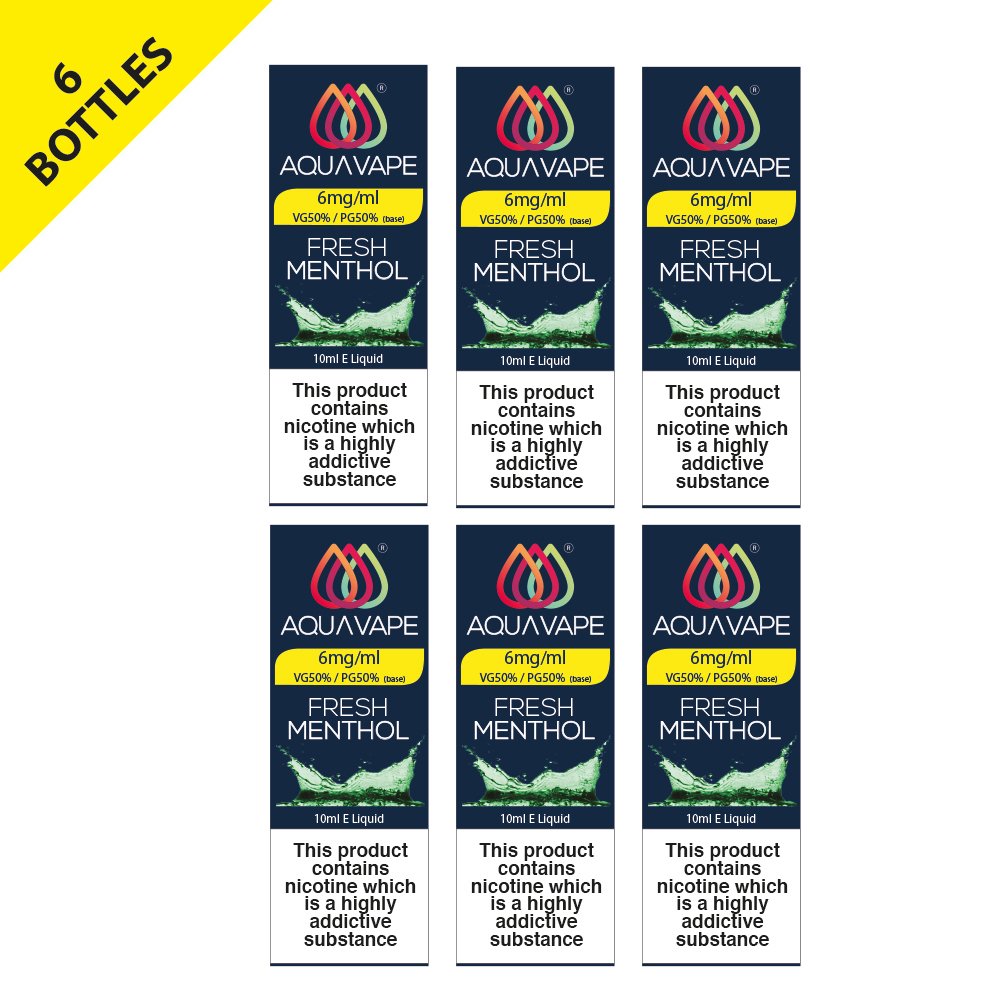 Aqua Vape Fresh Menthol 6mg 6 Pack