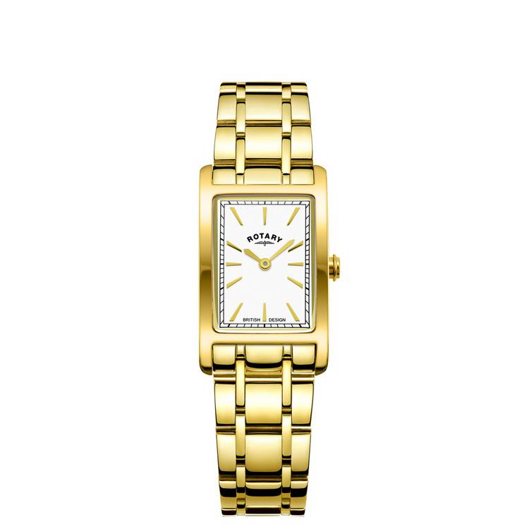 Rotary Ladies Stainless Steel Gold Coloured Bracelet Watch 0
