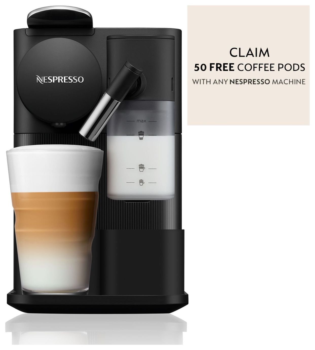 Nespresso Lattissima One Pod Coffee Machine - Black