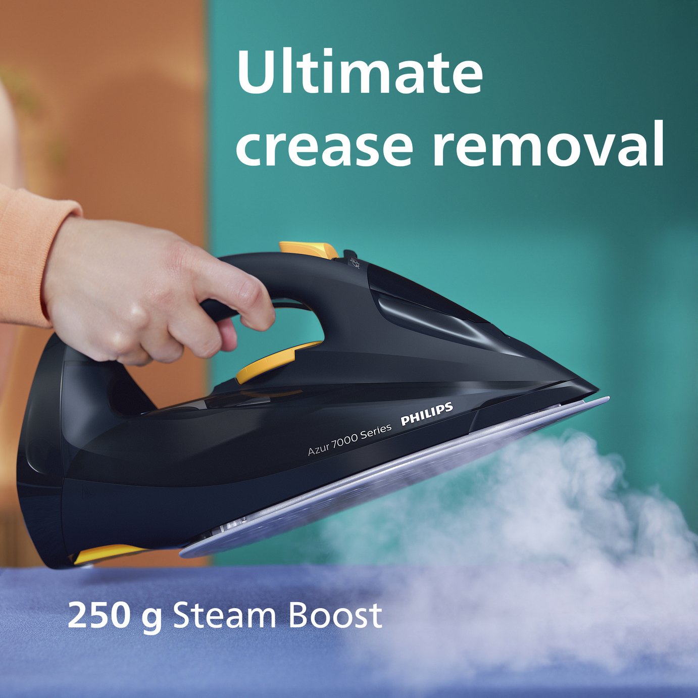 Philips Dampfbügeleisen DST7060/20, 3000 W, SteamGlide Elite Bügelsohle, mit 300 ml Wassertank und 250 g Dampfstoß, Dampfstoß von bis zu 250 g glättet auch hartnäckige Falten