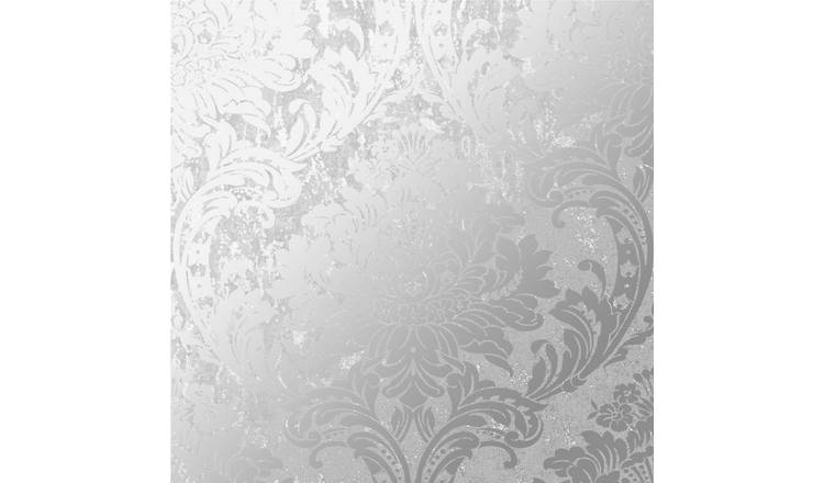 Superfresco Milan Damask Silver Wallpaper