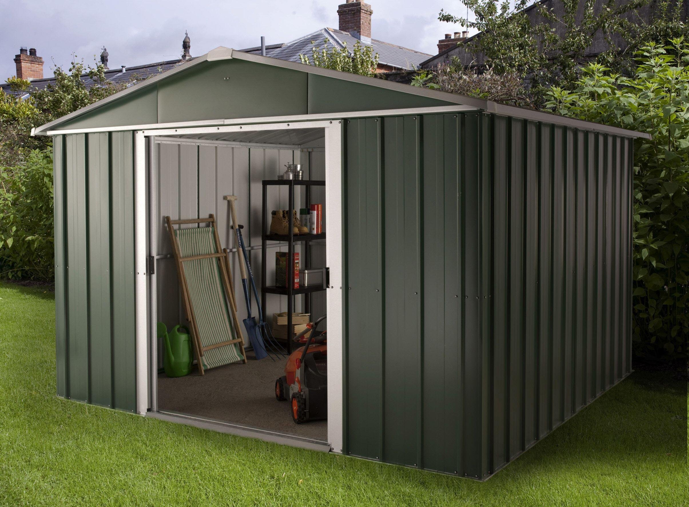 Yardmaster Deluxe Metal Shed with Support Frame - 10 x 10ft