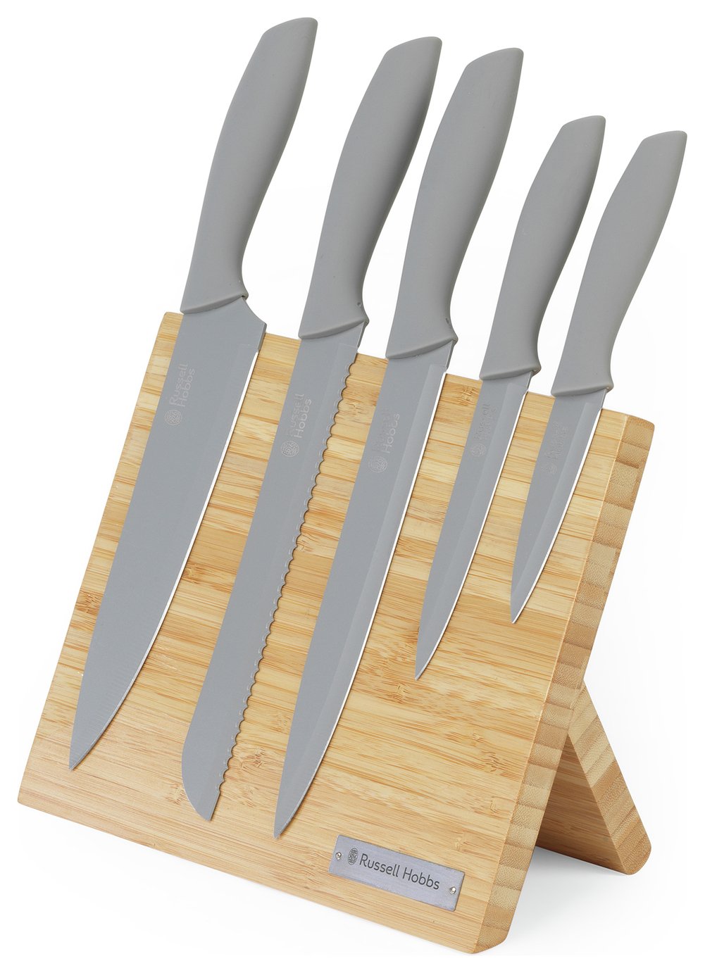 Russell Hobbs 5 Piece Knife Block Set - Grey