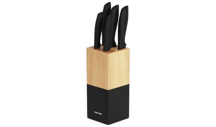 BergHOFF 8Pc PP Knife Set with Universal Black Knife Block, Grey