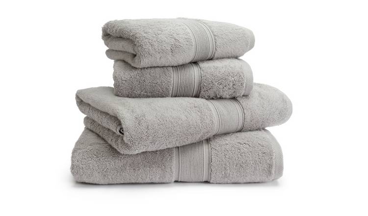 Buy Habitat Cotton Supersoft 4 Piece Towel Bale Silver Towels