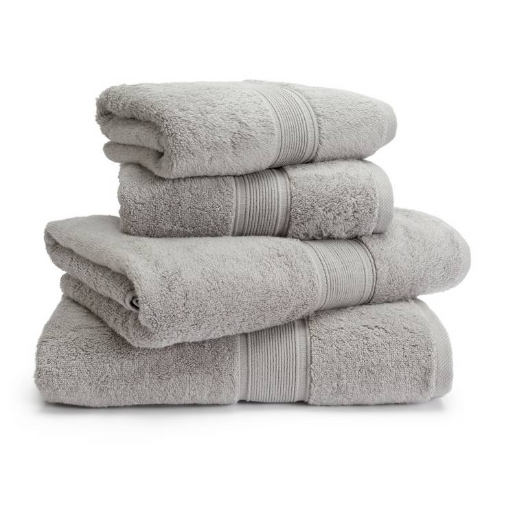 Habitat Cotton Supersoft 4 Piece Towel Bale - Silver 0