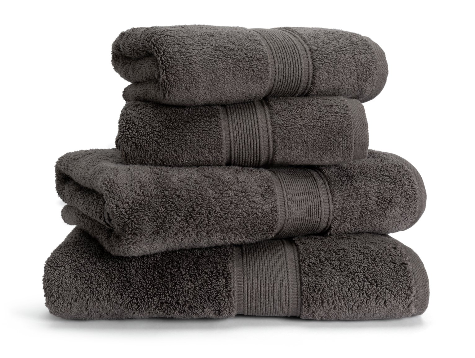 Habitat Cotton Supersoft 4 Piece Towel Bale - Dark Grey