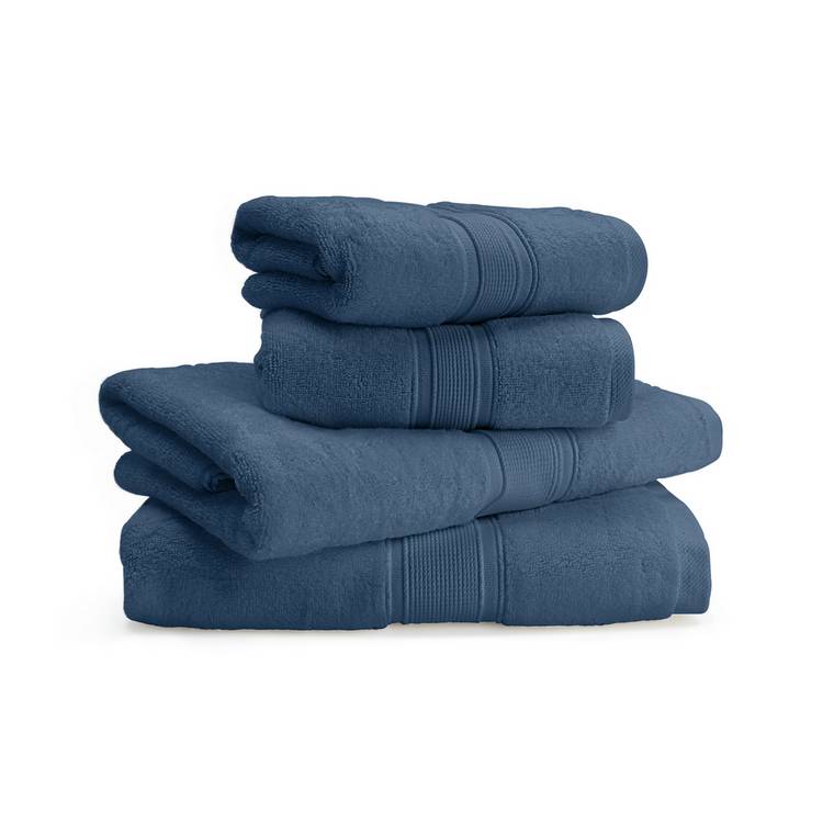 Habitat Cotton Supersoft 4 Piece Towel Bale - Ink Blue 0