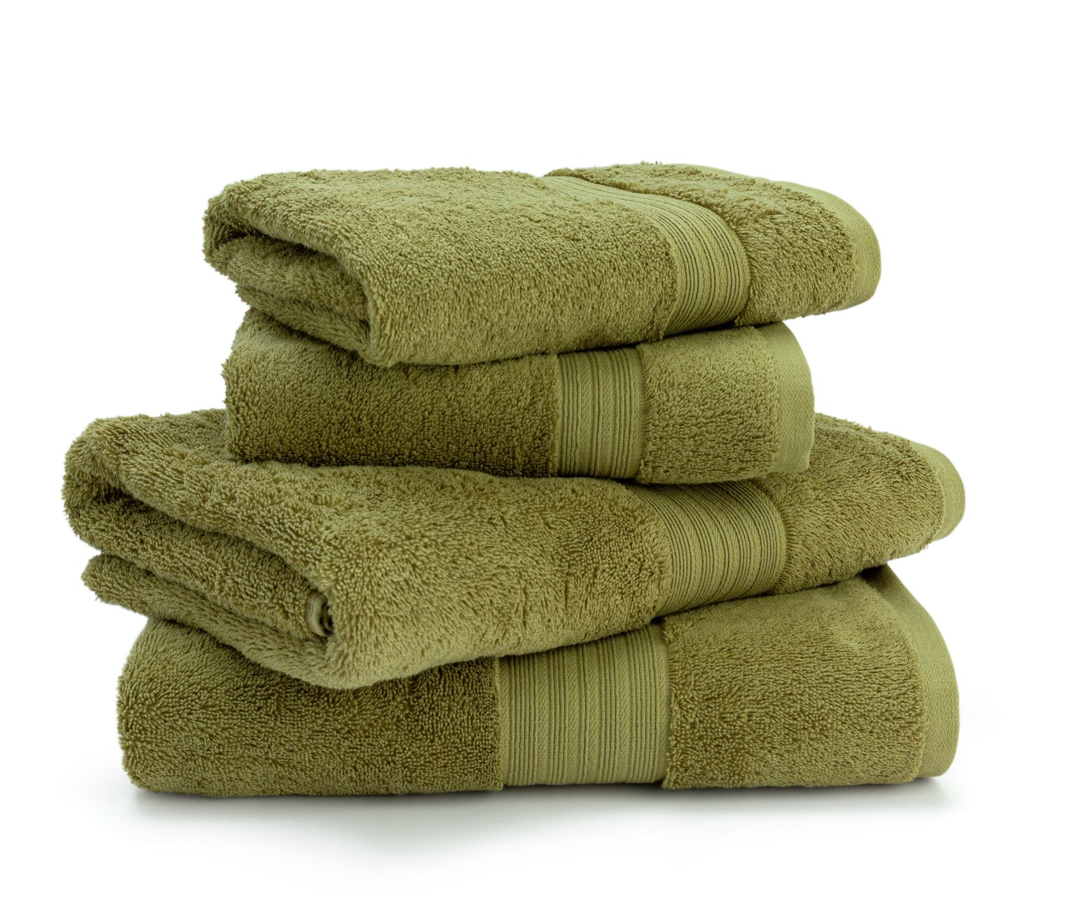 Habitat Egyptian Cotton 4 Piece Towel Bale - Olive