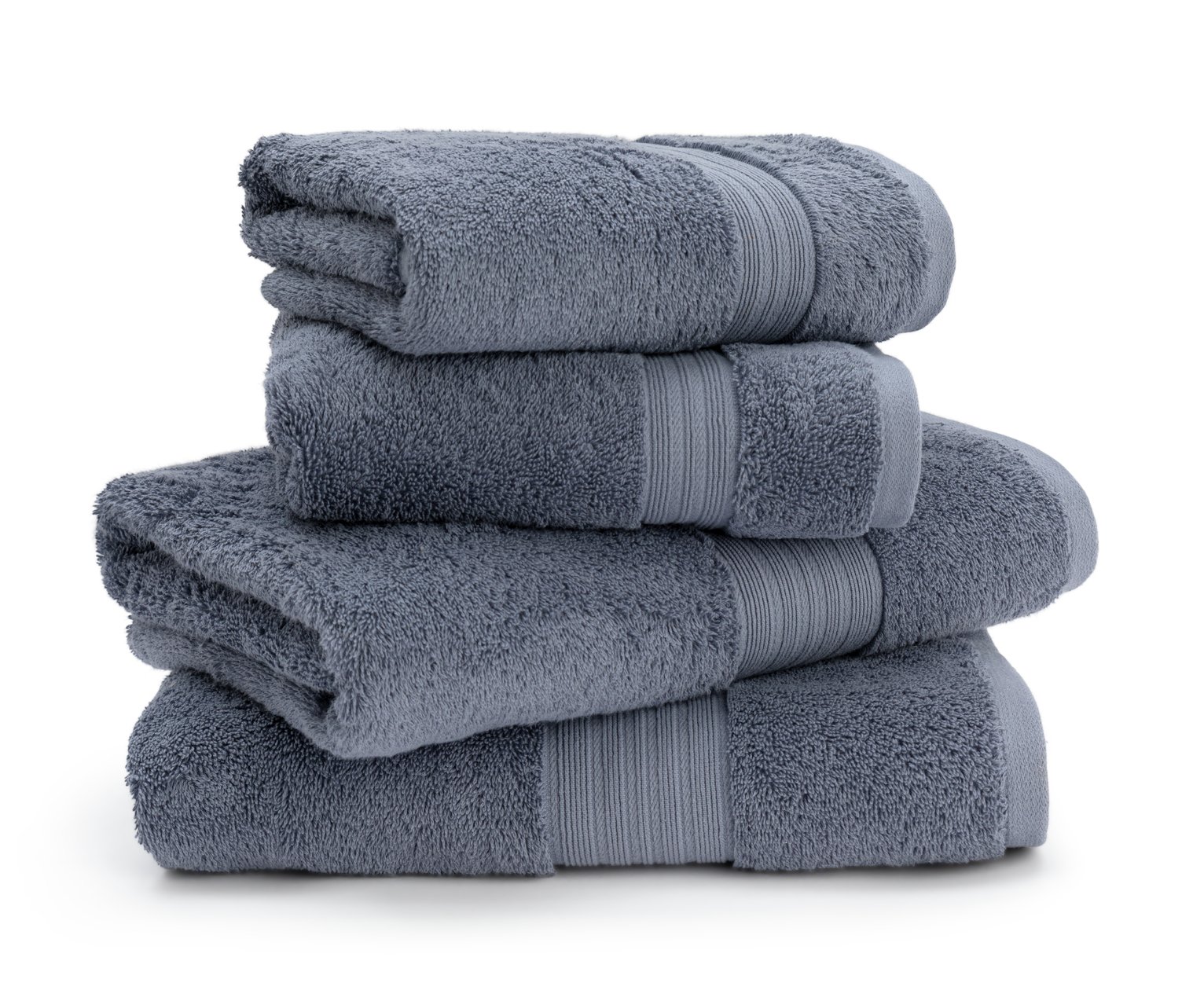 Habitat Egyptian Cotton 4 Piece Towel Bale - Rustic Blue