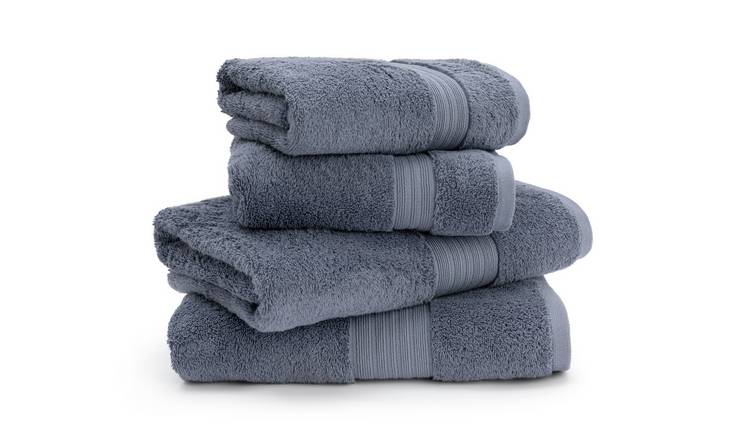 Habitat Egyptian Cotton 4 Piece Towel Bale - Rustic Blue