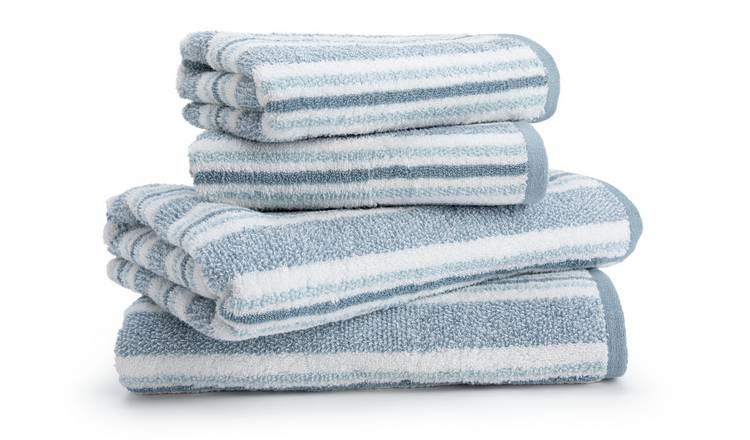 Buy Habitat Coastal Stripe 4 Piece Towel Bale Blue White