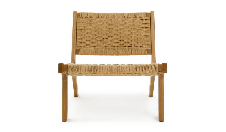 Buy Habitat Faro Woven Paper Rope and Oak Accent Chair - Natural