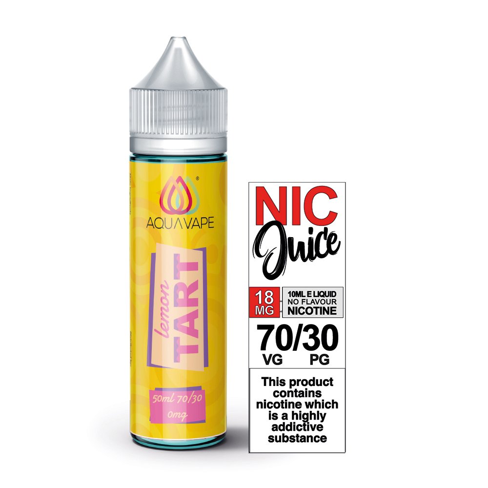 Aquavape Lemon Tart 50ml 0mg with Shot