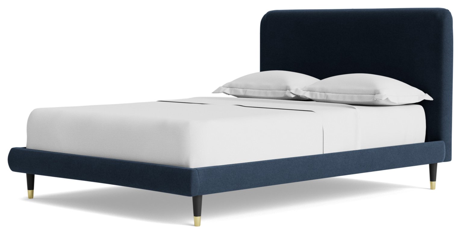 Swoon Brockham Double Fabric Bed Frame - Indigo Blue