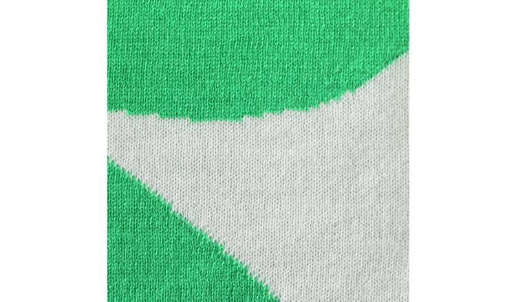 Buy Habitat Floral Pattern Knit Throw - White u0026 Green -125x150cm | Blankets  and throws | Argos