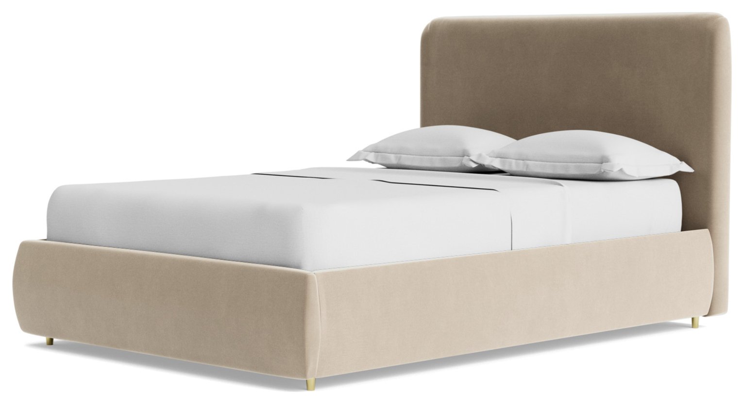 Swoon Brockham Velvet Double Ottoman Bedframe - Taupe