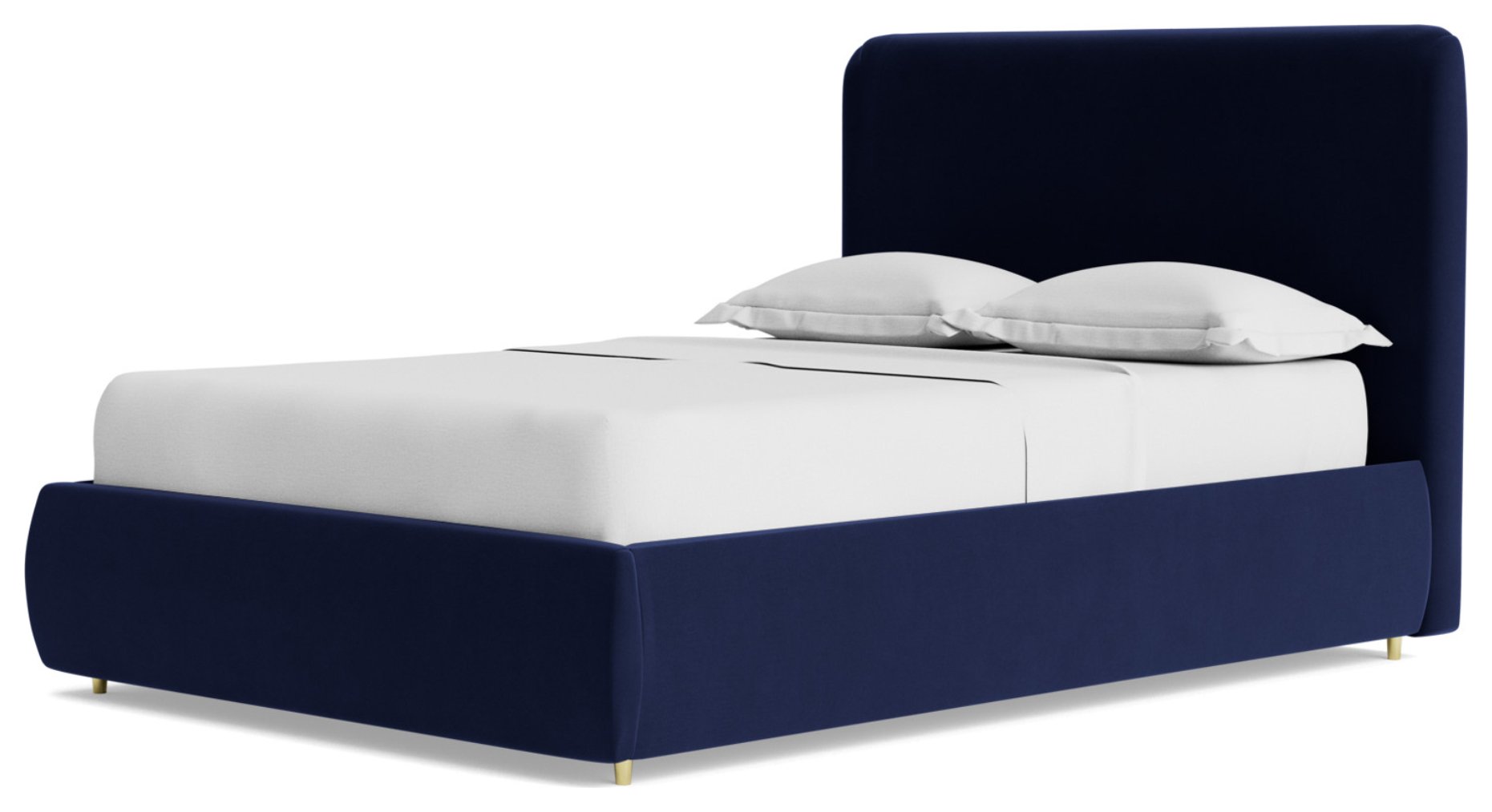 Swoon Brockham Velvet Double Ottoman Bedframe - Ink Blue