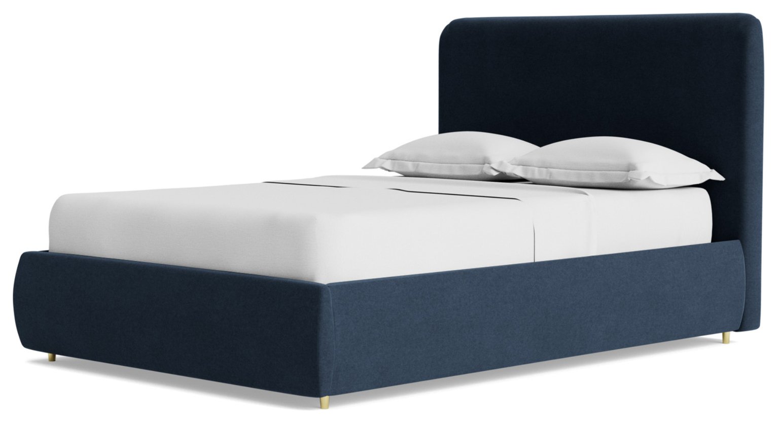 Swoon Brockham Fabric Double Ottoman Bedframe - Indigo Blue