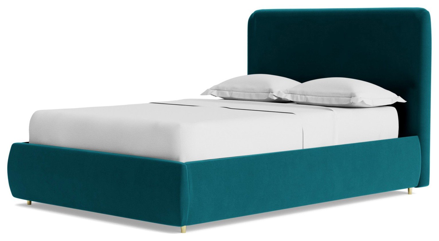 Swoon Brockham Velvet Kingsize Ottoman Bedframe - Blue