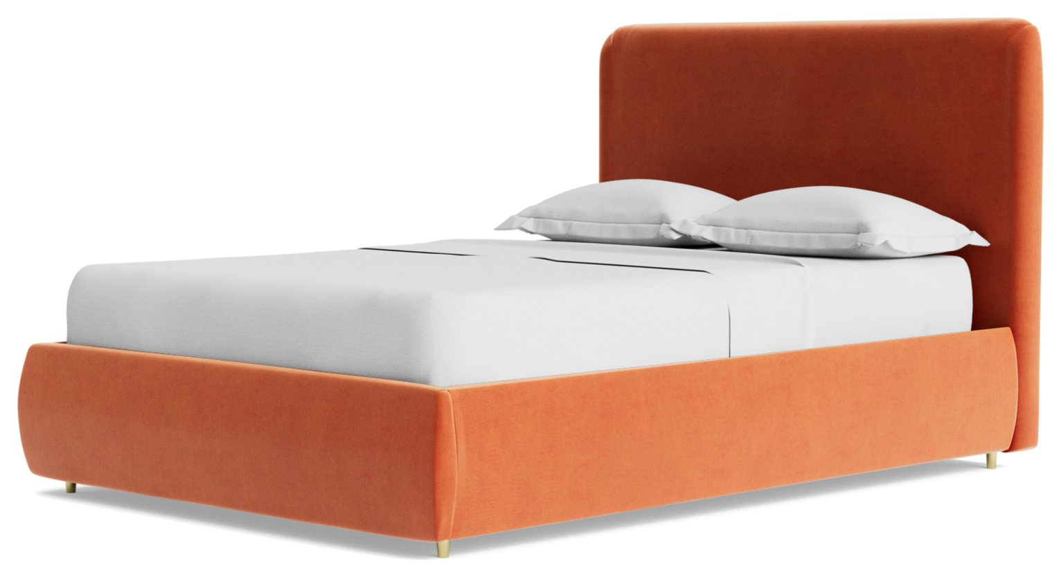 Swoon Brockham Velvet Double Ottoman Bedframe - Burnt Orange