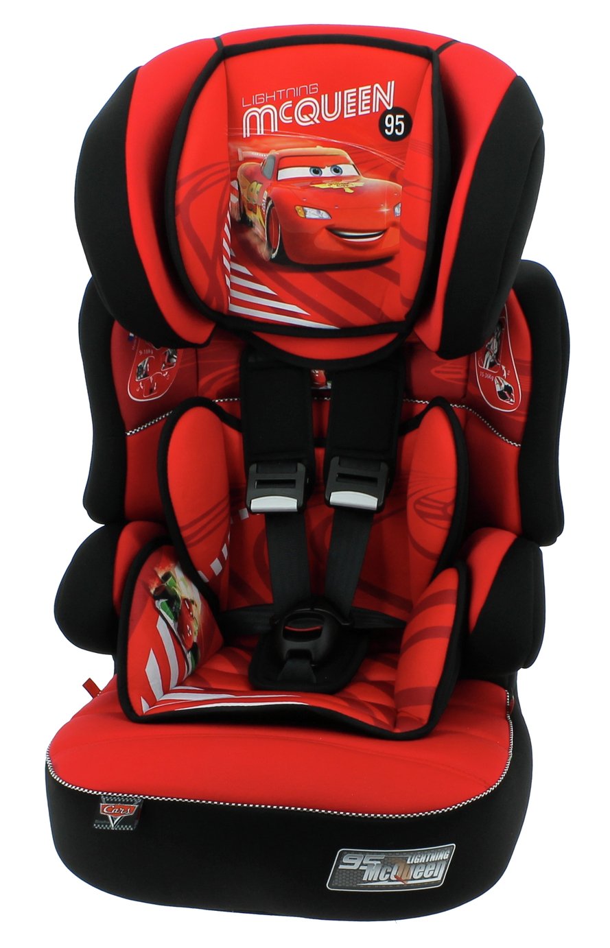 Disney Cars Beline SP LX Group 1/2/3 Car Seat -Black and Red