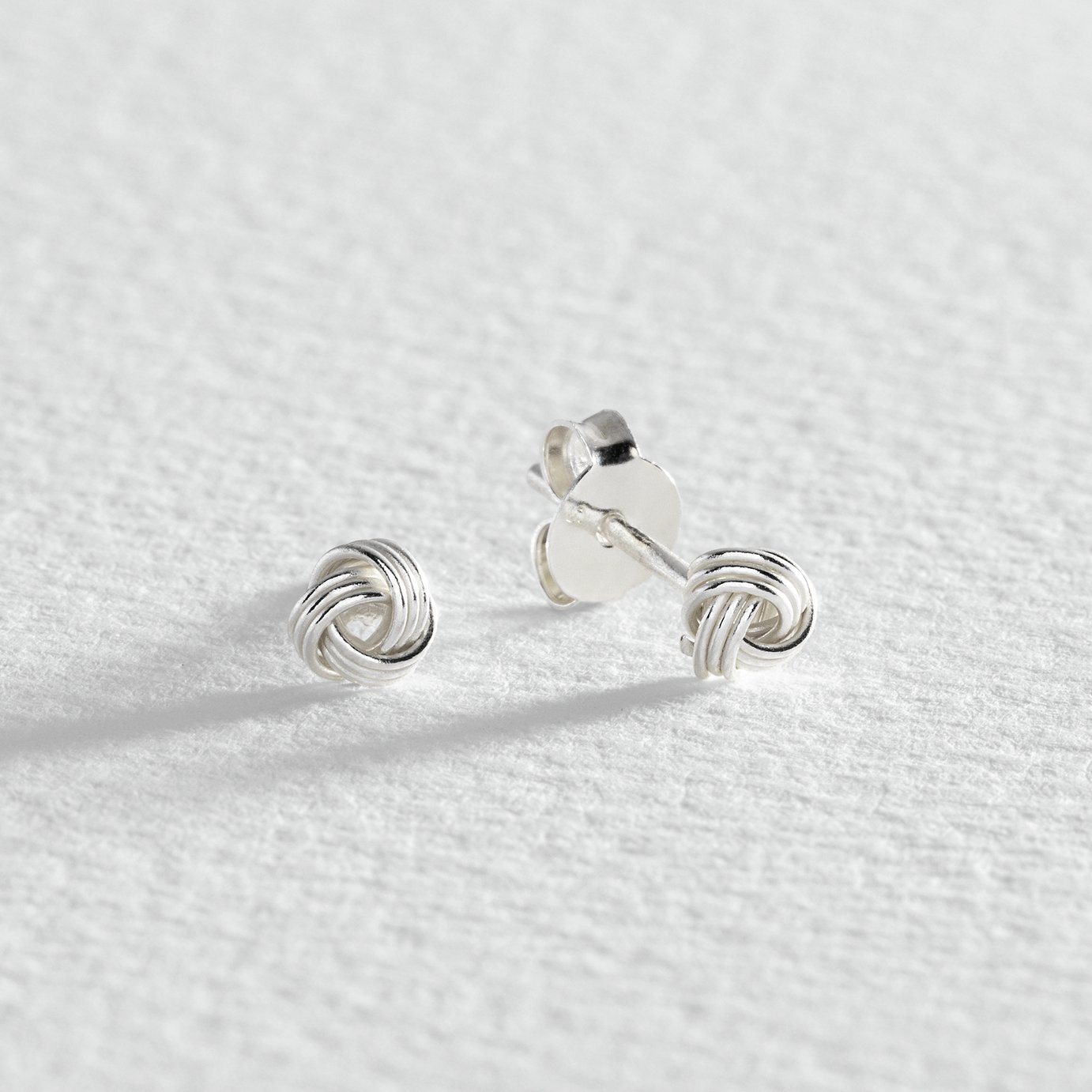 Revere Sterling Silver Triple Knot Stud Earrings