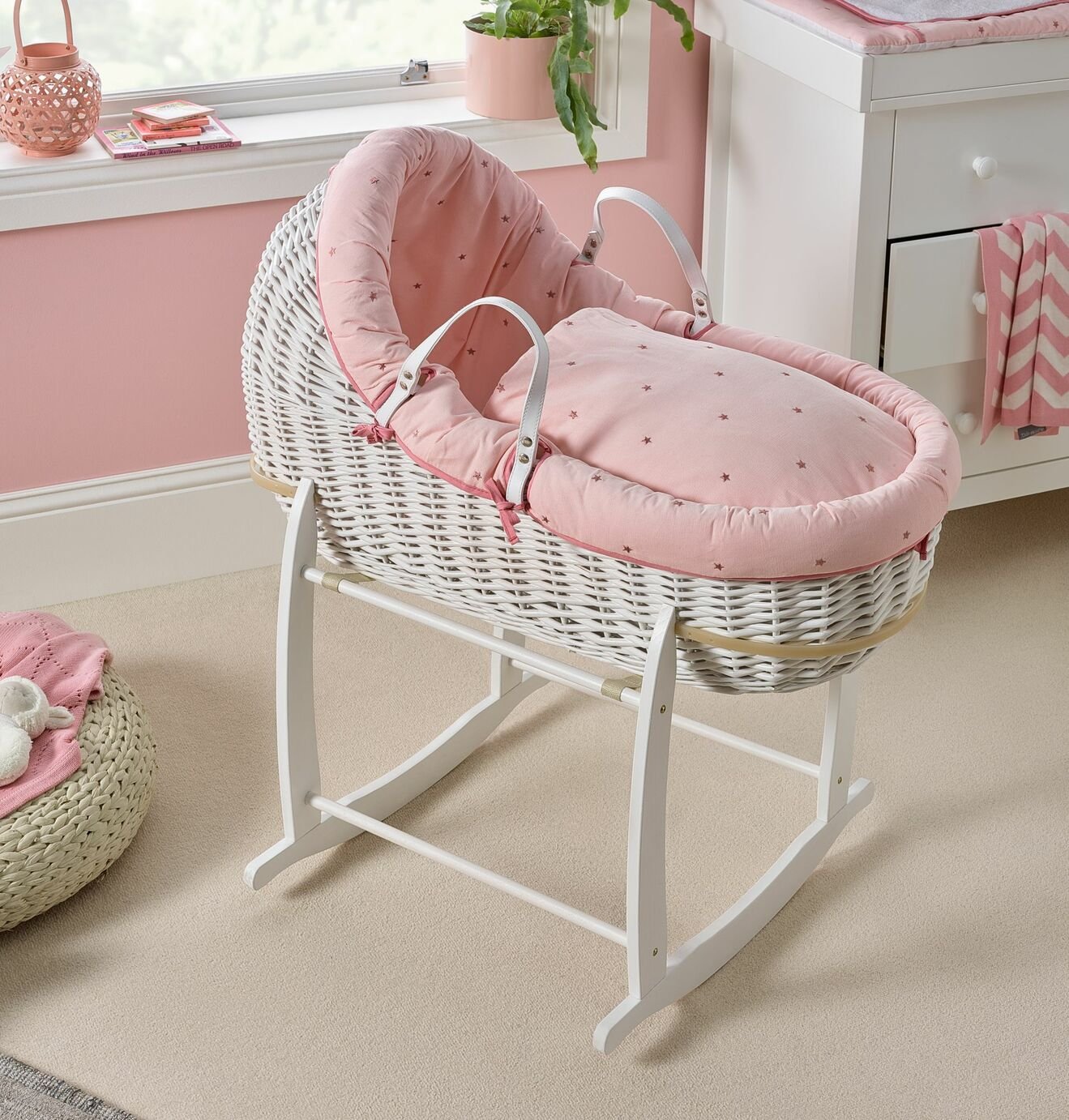 Clair de Lune Lullaby Stars Willow Bassinet -White Review