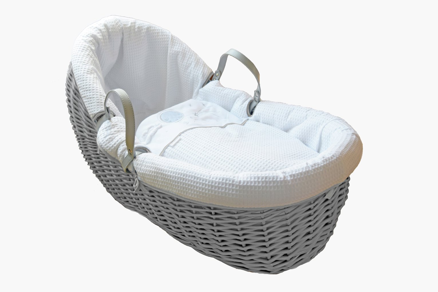 Clair de Lune Over the Moon Willow Bassinet - Grey