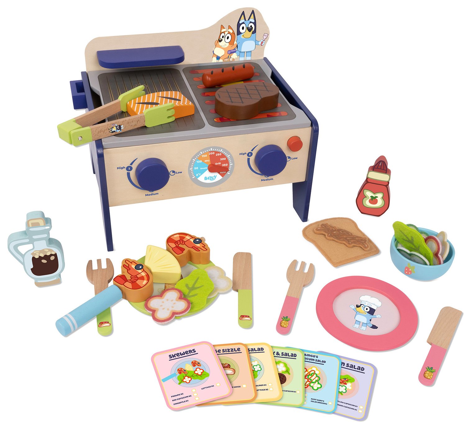 Bluey BBQ And Salad Playset