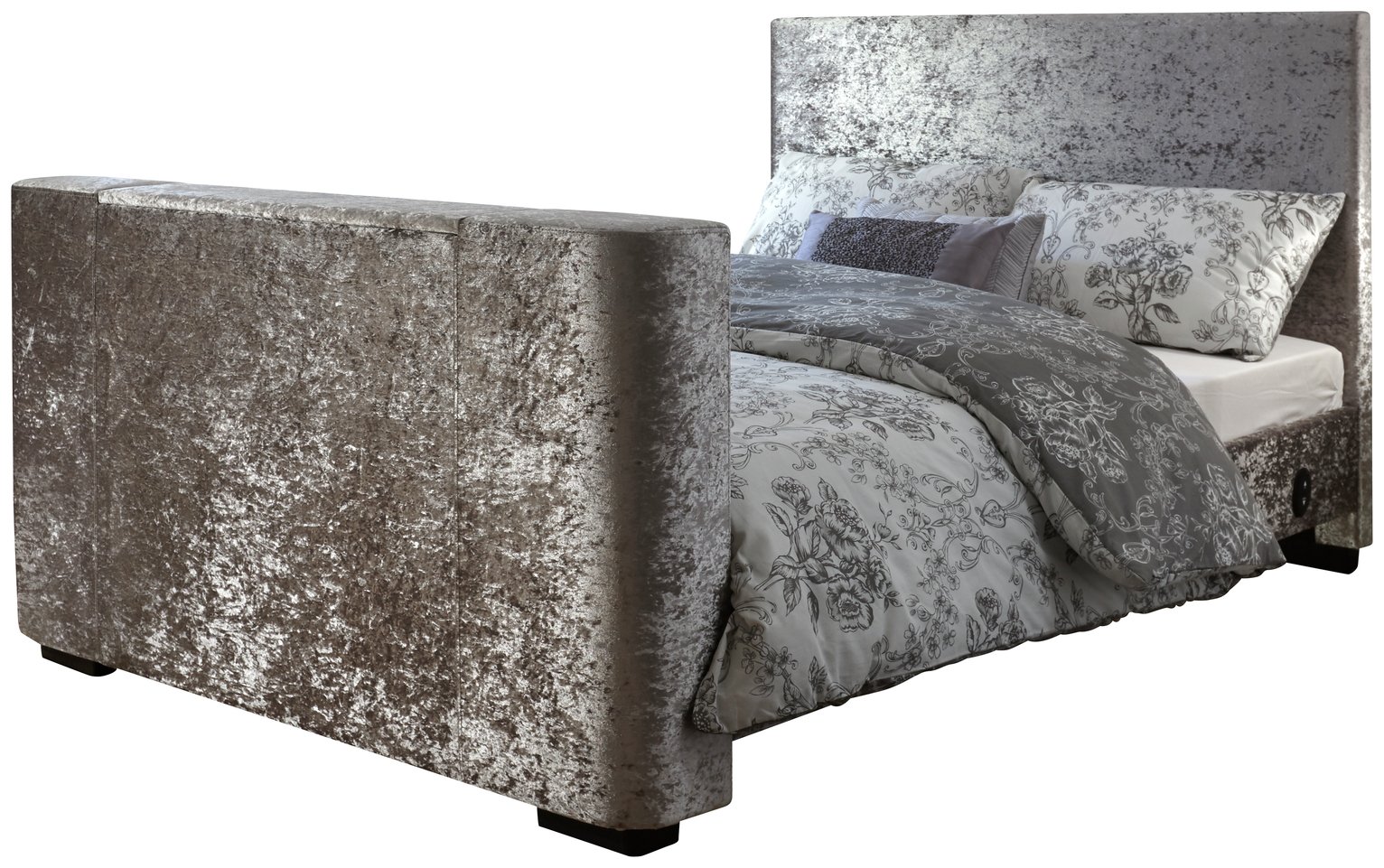 GFW Newark Crushed Velvet Kingsize TV Bed Review