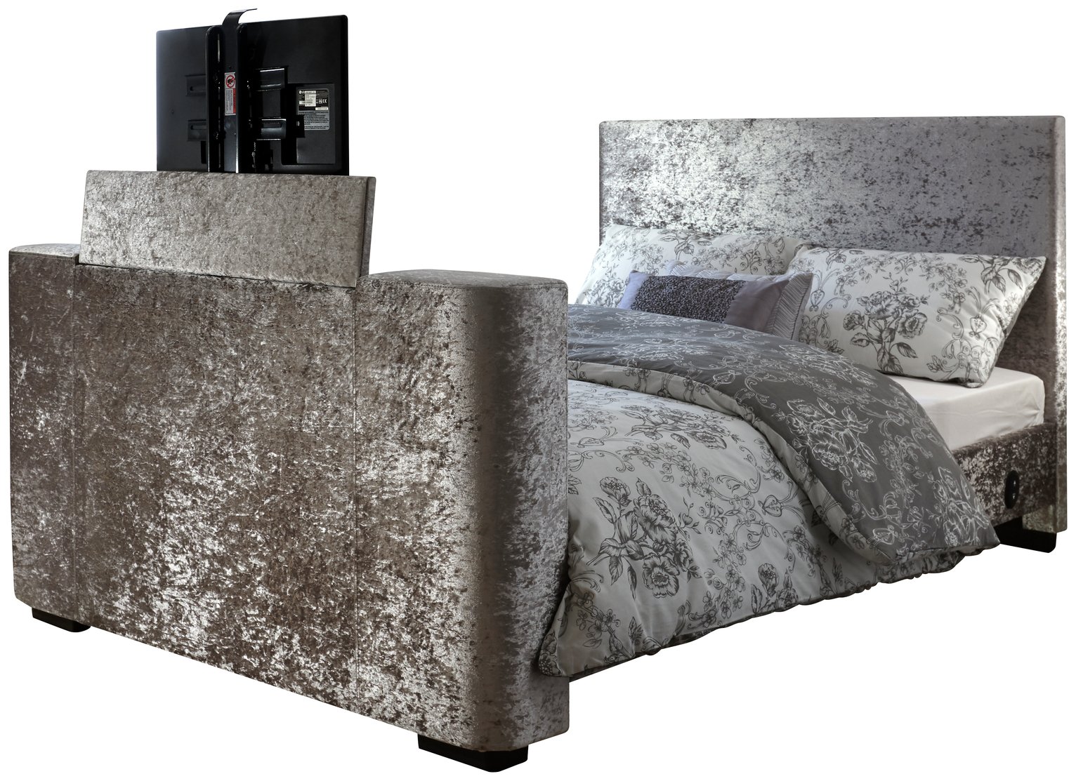 GFW Newark Crushed Velvet Kingsize TV Bed Review