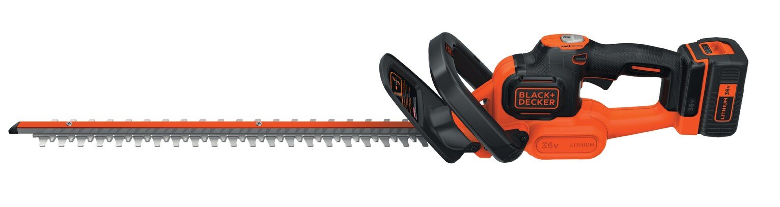 black and decker hedge trimmer battery
